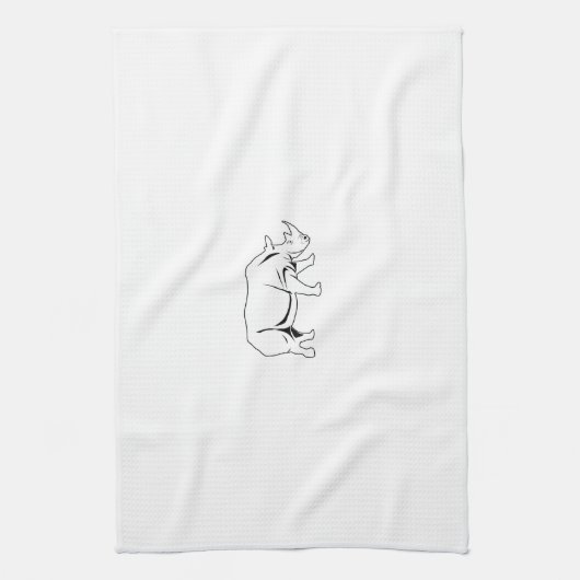 Linge De Cuisine Rhinocéros (Vertical)