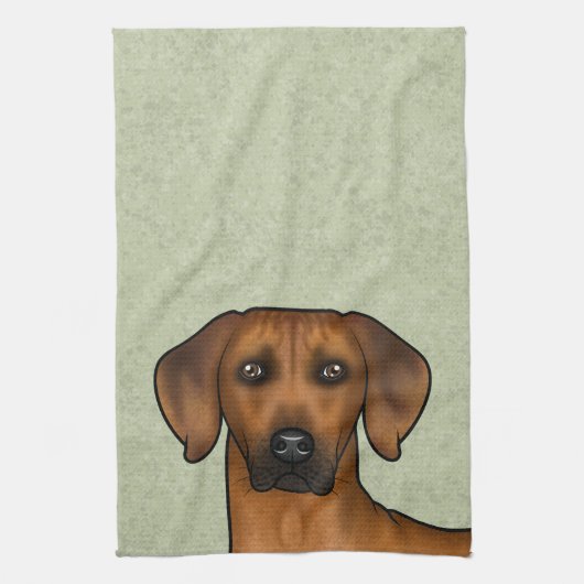 Linge De Cuisine Rhodesian Ridgeback Brown Africain Lion Chien Head (Vertical)