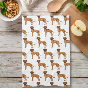 Linge De Cuisine Rhodesian Ridgeback Brown Africain Lion Dog Motif