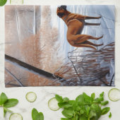 Linge De Cuisine Rhodesian Ridgeback Laisser Neige Noël (Plié)