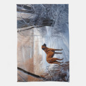 Linge De Cuisine Rhodesian Ridgeback Laisser Neige Noël (Vertical)