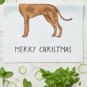 Linge De Cuisine Rhodesian Ridgeback Lion Dog Snowy Winter Forest (Plié)