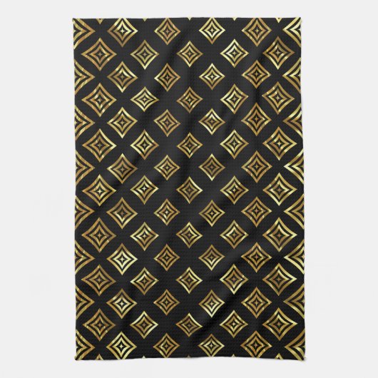 Linge De Cuisine Rhomboïde Or brillant (Vertical)