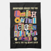 Linge De Cuisine Rire Souvent - Typographie Positive Conception de (Vertical)