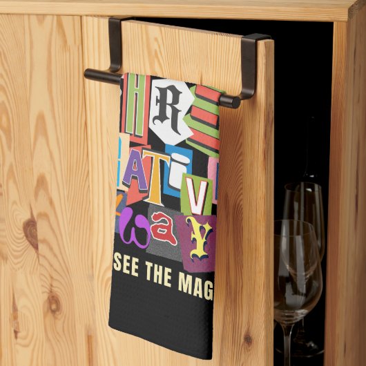 Linge De Cuisine Rire Souvent - Typographie Positive Conception de (Pliage en tiers)