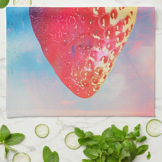 Linge De Cuisine Risographe fraise (Plié)