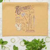 Linge De Cuisine RIVENDELL™ Collage graphique aquarelle (Plié)