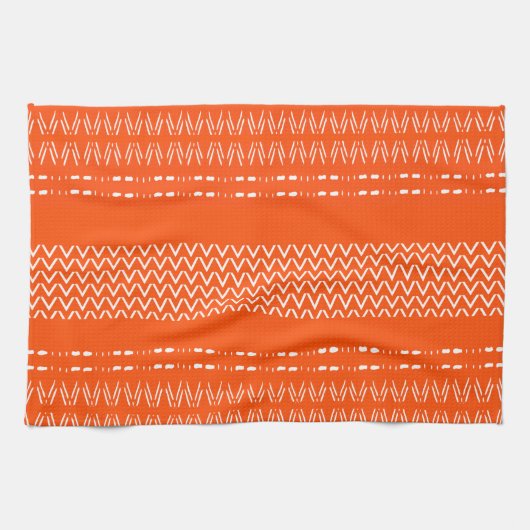 Linge De Cuisine Robe de cuisine moderne orange rustique (Horizontal)