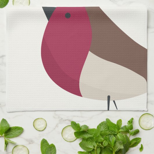 Linge De Cuisine Robin rouge (Plié)