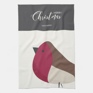Linge De Cuisine Robin rouge