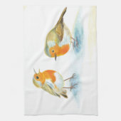 Linge De Cuisine Robins rouges en hiver (Vertical)