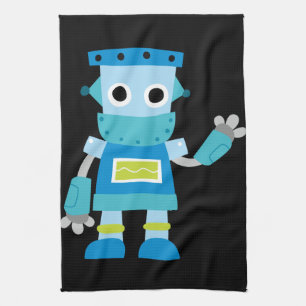 Linge De Cuisine Robot coloré de bleu d'enfants