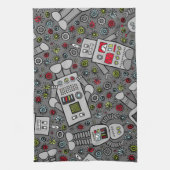 Linge De Cuisine Robots rétro (Vertical)