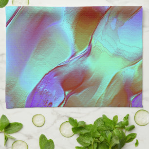 Linge De Cuisine Roche polie en violet chromé