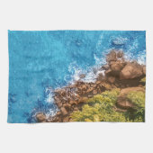 Linge De Cuisine Rochers dans la mer, vue au-dessus 1 (Horizontal)