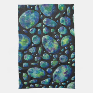 Linge De Cuisine Roches Turquoise dans l'espace Oeuvre originale