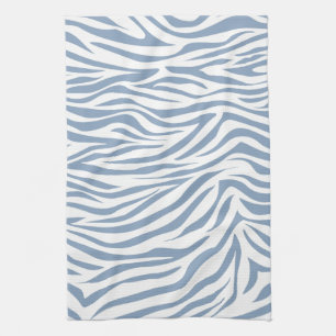 Linge De Cuisine Rock Blue Safari Zebra