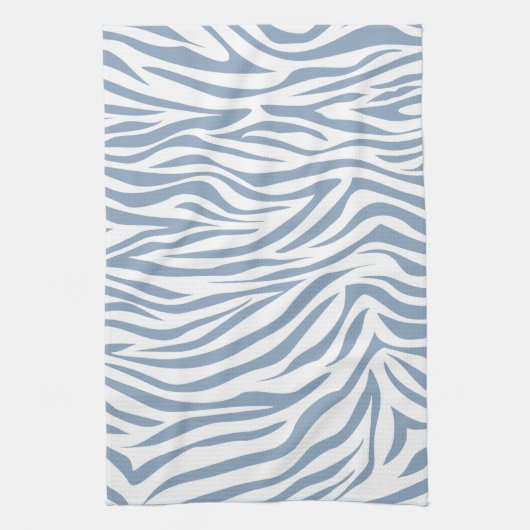 Linge De Cuisine Rock Blue Safari Zebra (Vertical)