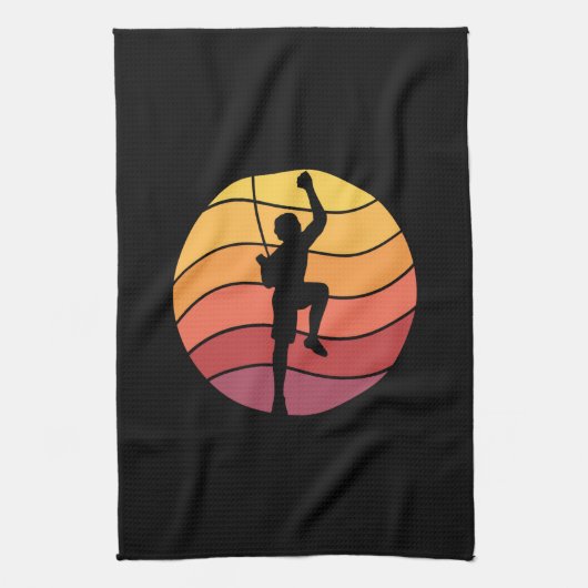 Linge De Cuisine Rock Climbing Climber Retro (Vertical)