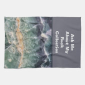 Linge De Cuisine Rock Collector Humour violet vert pierre polie (Horizontal)