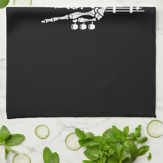 Linge De Cuisine Rock & Roll Squelette Guitare Musique LoKitchen Se (Plié)