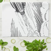 Linge De Cuisine Rocket de vaisseau spatial de science-fiction vint (Plié)