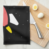 Linge De Cuisine Rocket - Rouge & Jaune Pop Art Abstrait. FLY! (Quart Plié)