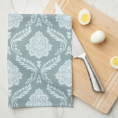 Linge De Cuisine Rococo Damask Pattern Duck Egg Blue+Teal (Quart Plié)