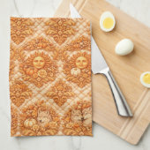 Linge De Cuisine Rococo Revival Damask Nature Pattern (Quart Plié)