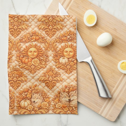 Linge De Cuisine Rococo Revival Damask Nature Pattern (Quart Plié)