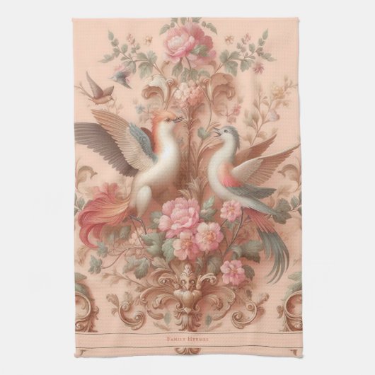 Linge De Cuisine Rococo rose Baroque Fleur Morris (Vertical)