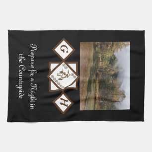 Linge De Cuisine Rodeo Bull Rider et Longhorn Monogram Photo