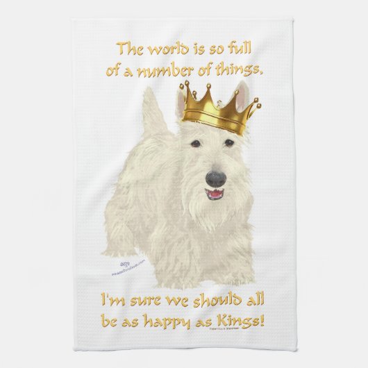 Linge De Cuisine Roi Scottish Terrier roux (Vertical)