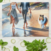 Linge De Cuisine Romantic Coastal Cottage Sunset Stroll (Plié)
