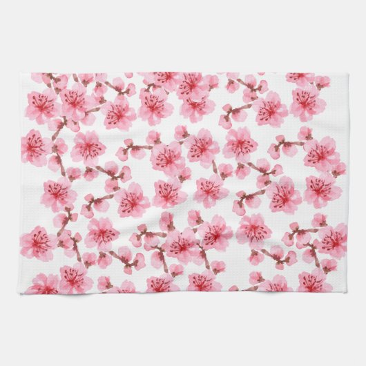 Linge De Cuisine Romantic pink Cherry blosson (Horizontal)