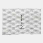 Linge De Cuisine Romantique Blanc Faux Cuir (Horizontal)