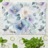 Linge De Cuisine Romantique Jolie Lavande violet Fleurs blanches (Plié)