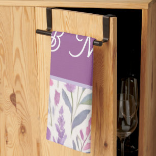 Linge De Cuisine Romantique lila rose pastel Botanique prés de prin