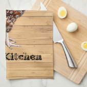 Linge De Cuisine Rooster Chicken Personnaliser ajouter Nom Couleur  (Quart Plié)