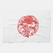 Linge De Cuisine Rooster Chinois Découpe Année 2017 Serviette7 (Horizontal)