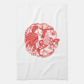 Linge De Cuisine Rooster Chinois Découpe Année 2017 Serviette7 (Vertical)