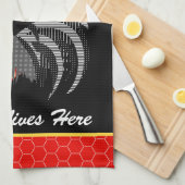 Linge De Cuisine Rooster de style Drazy Chicken Lady l Memphis (Quart Plié)