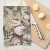 Linge De Cuisine Rooster Garden Flower Papillon Art (Quart Plié)