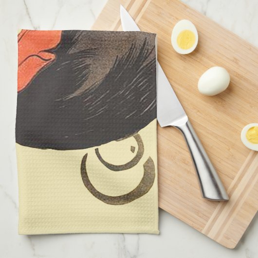 Linge De Cuisine Rooster Steinlen Cocorico (Quart Plié)