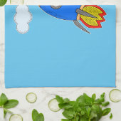 Linge De Cuisine Roquette D'Espace De Cartographie Dans Le Ciel Ble (Plié)