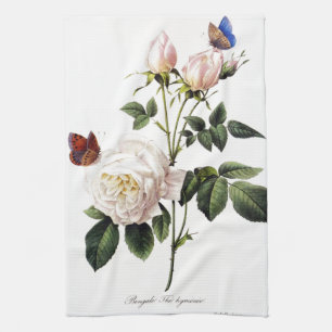 Linge De Cuisine Rosa Bengale - Pierre Joseph Redouté.