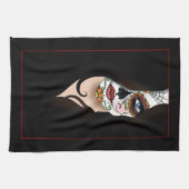 Linge De Cuisine Rosa Sugar Skull Portrait (Horizontal)