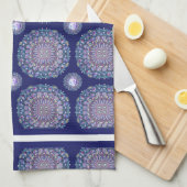 Linge De Cuisine Rosace bleue (Quart Plié)