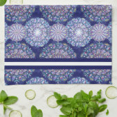 Linge De Cuisine Rosace bleue (Plié)