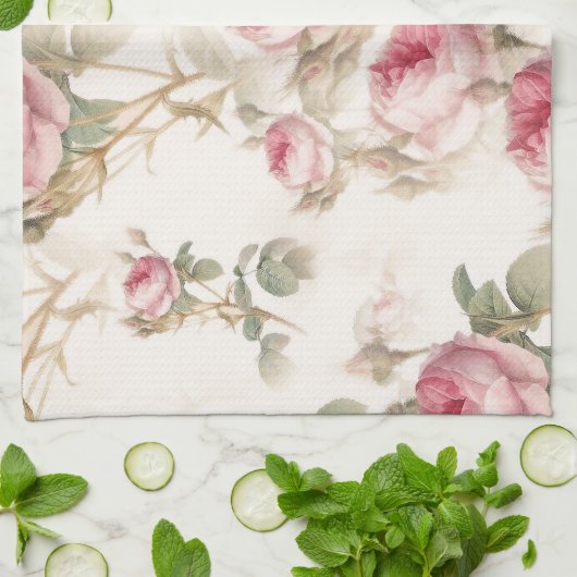 Linge De Cuisine Rose (Plié)